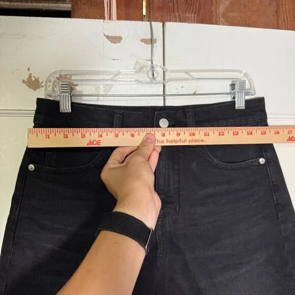 J. Crew Mid-Length Denim Shorts Black Size 27 Jean Shorts Stretchy - Picture 5 of 11